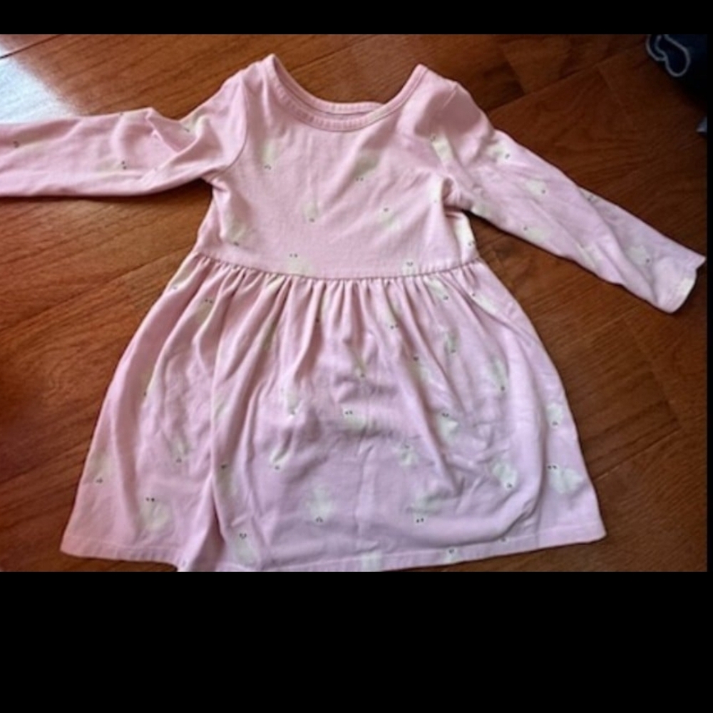 Ghost Halloween Pink Long-Sleeve Casual Dress